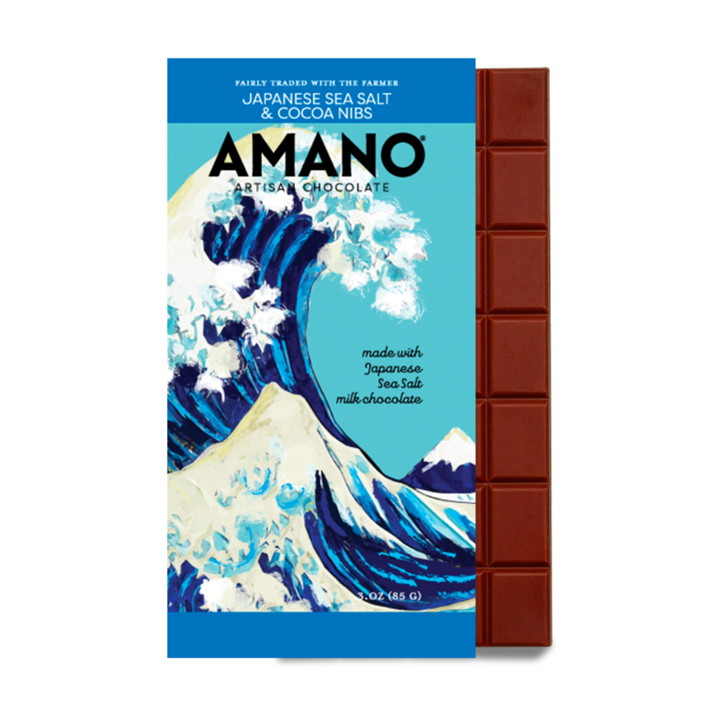 Amano Milk Chocolate w/ Japanese Sea Salt & Cocoa Nibs