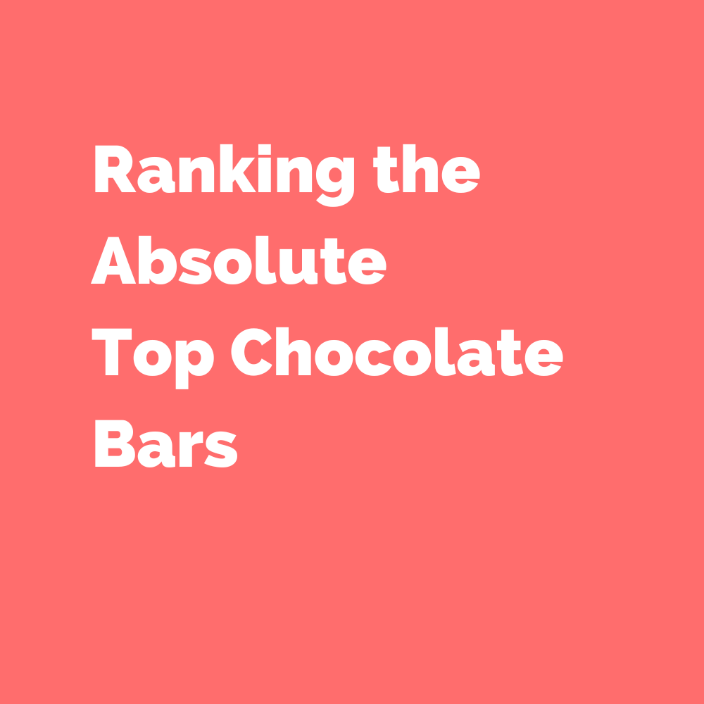 Ranking the Absolute  Top Chocolate Bars