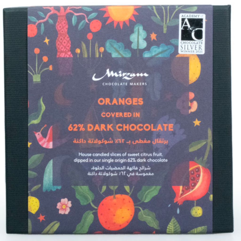 Mirzam Secret Spice Garden 62% Dark Chocolate Coated Oranges