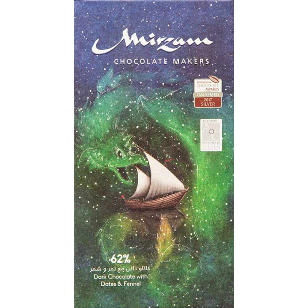 Mirzam Dark Chocolate Dates & Fennel 62%