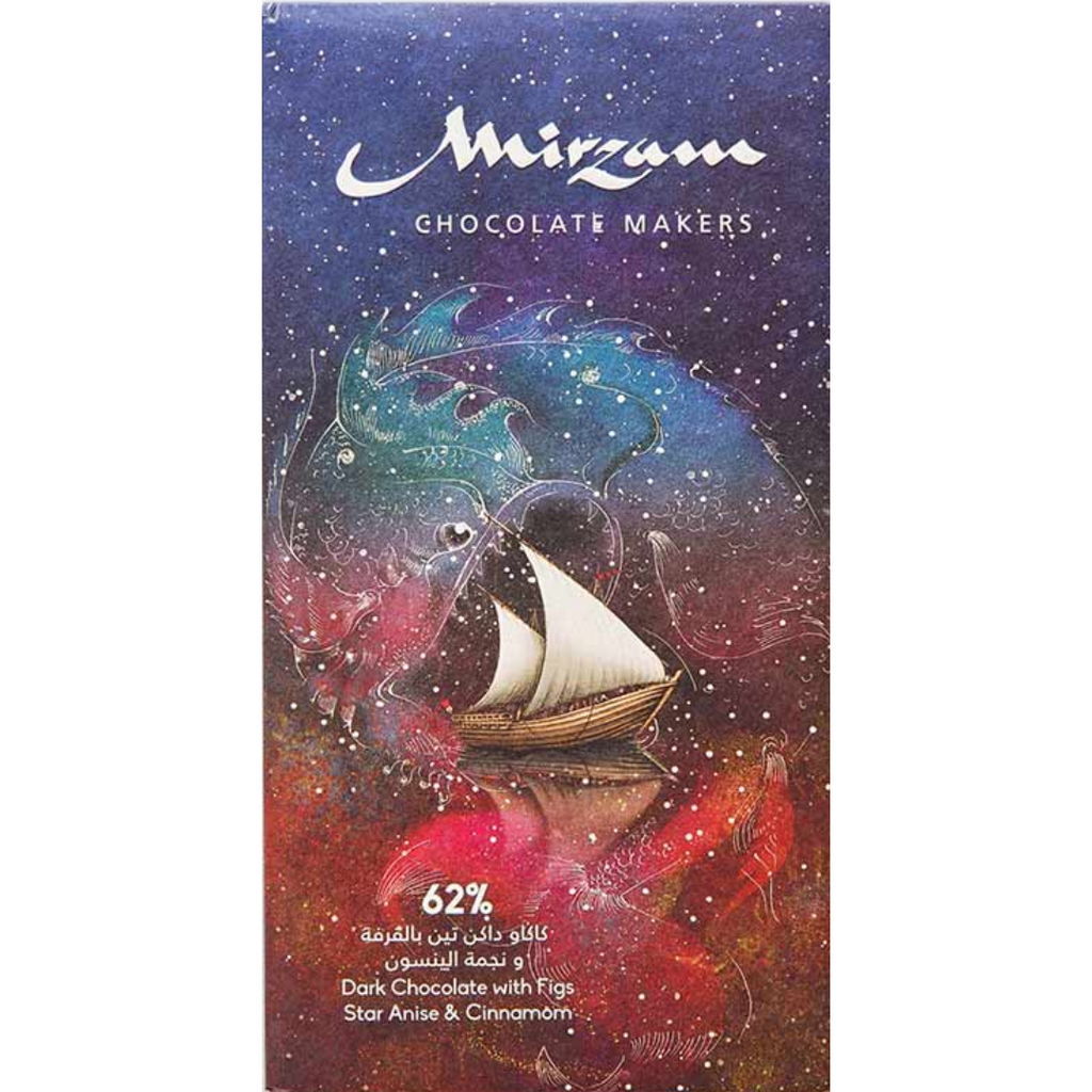 Mirzam Dark Chocolate with Figs, Star Anise & Cinnamon 62%