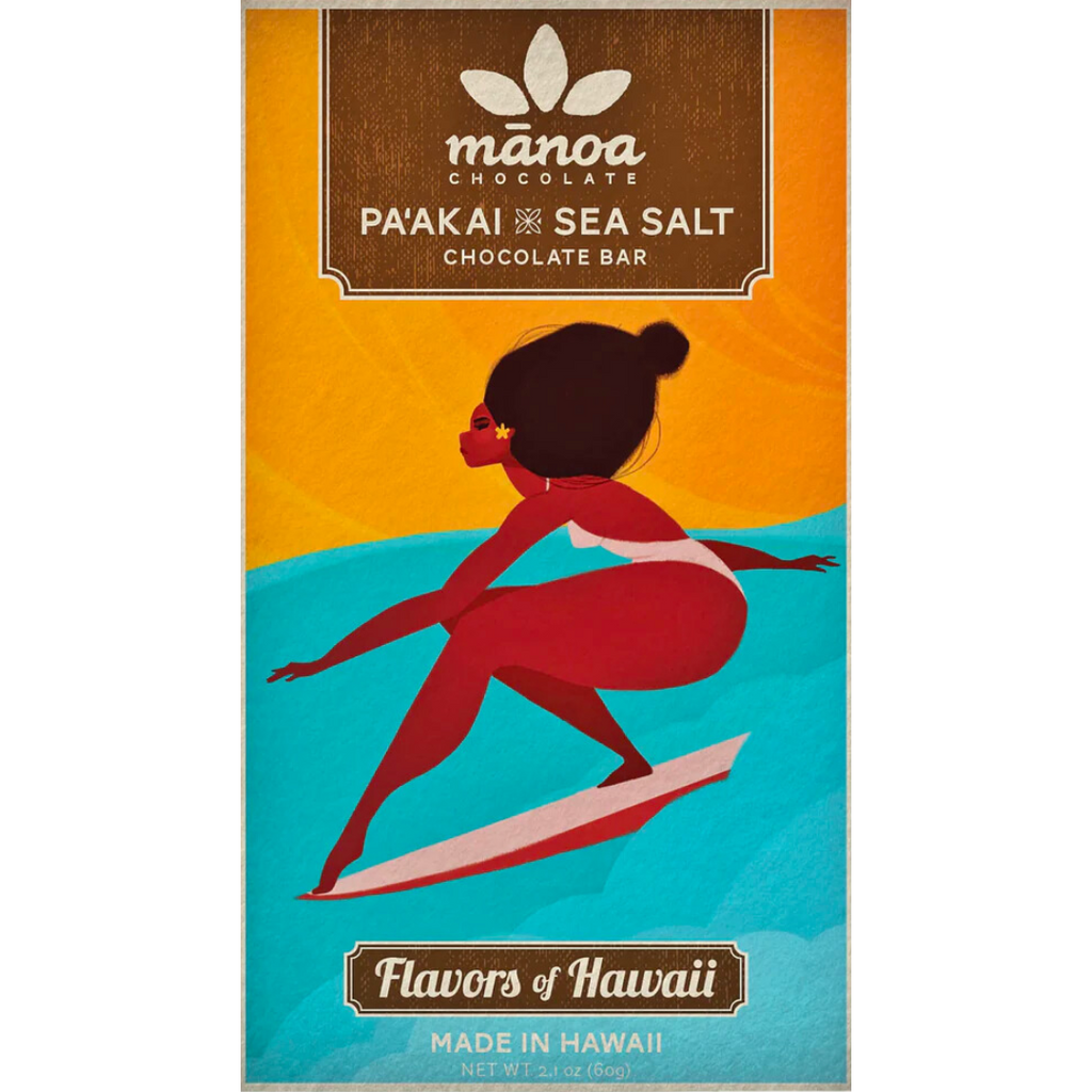 Manoa Hawaiian Pa'akai Sea Salt Dark Chocolate 72%