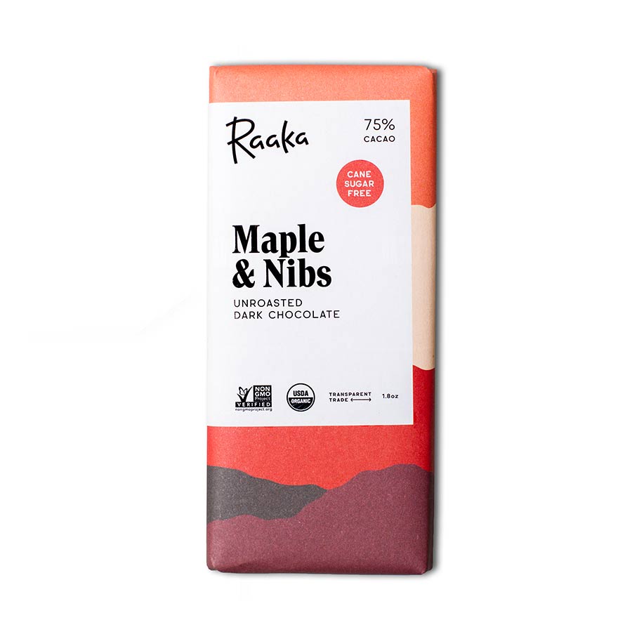 Raaka Maple & Nibs 75%